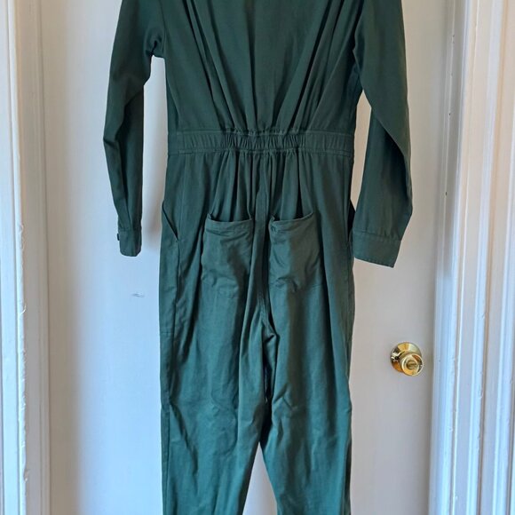 Lucy & Yak Carmen Cotton Posy Green Jumpsuit - Picture 3 of 5